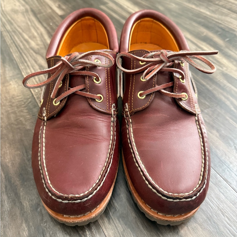 Timberland Men's Burgundy Leather Boat Shoes